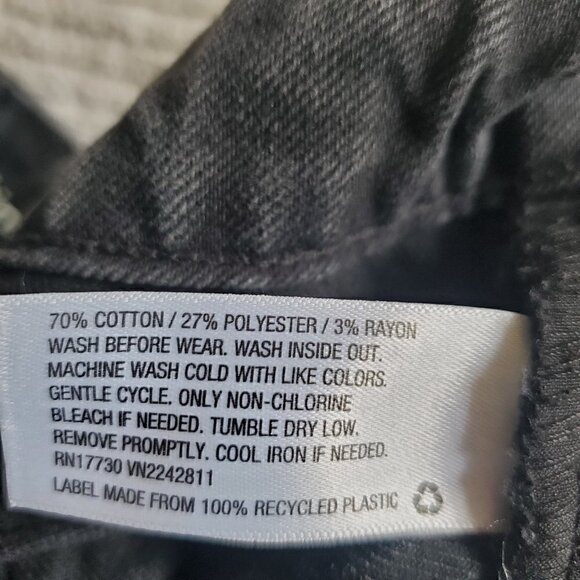 Original Use Black Distressed Cutoff Denim Shorts - Picture 12 of 16